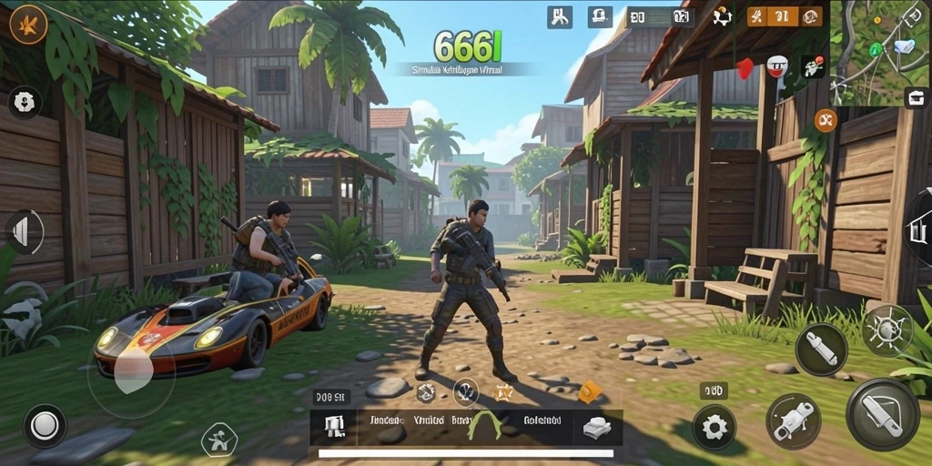 Screenshot 666I menampilkan gameplay simulasi yang menarik dan interaktif.