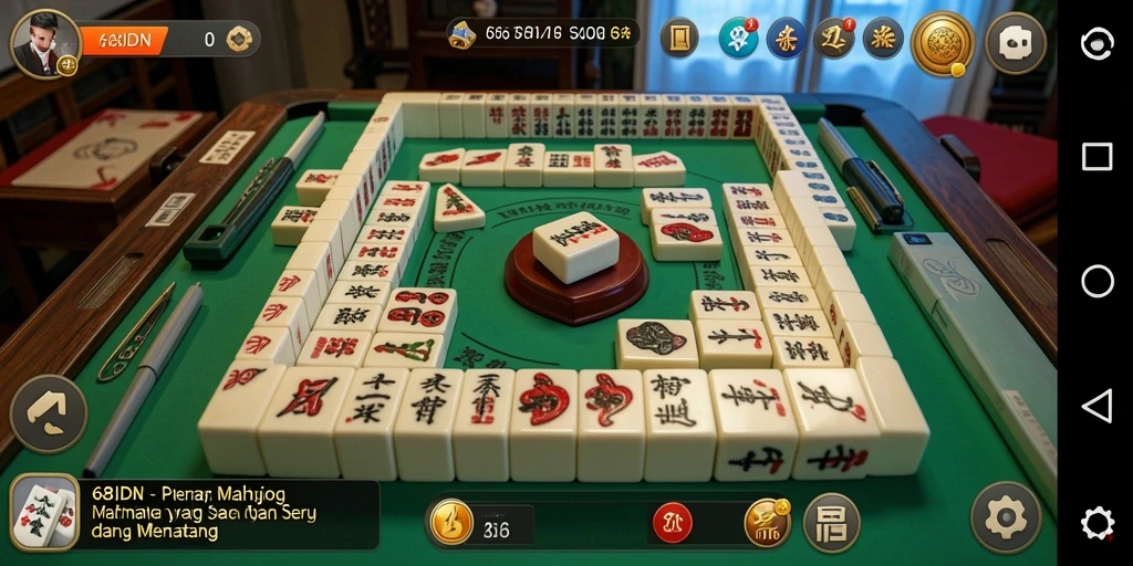 Screenshot dari gameplay Mahjong yang menarik di 68IDN.