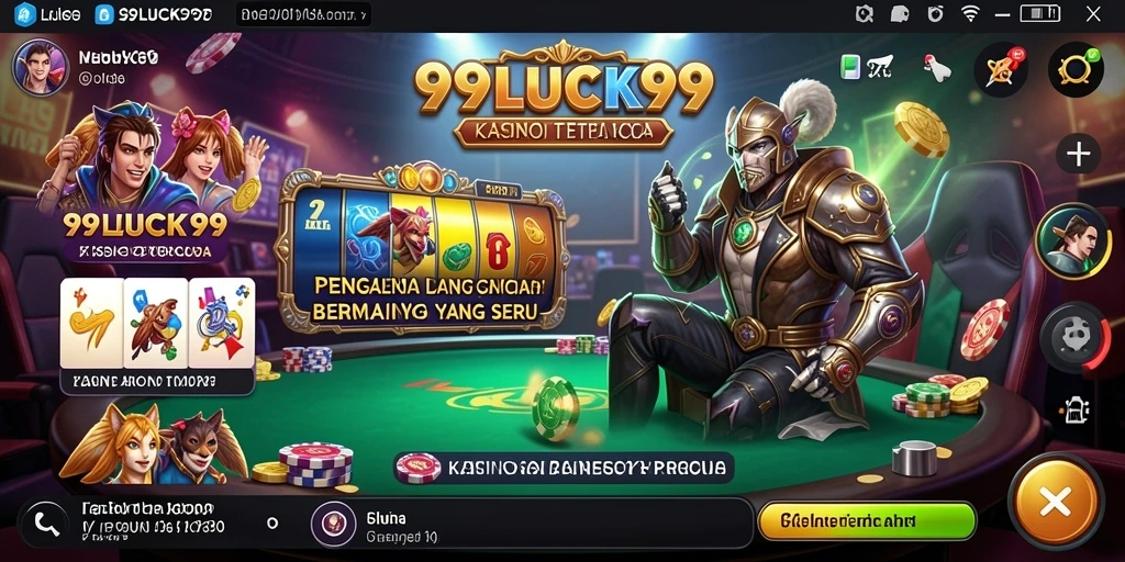 Tampilan gameplay 99LUCK99 dengan dealer profesional dalam suasana kasino langsung.
