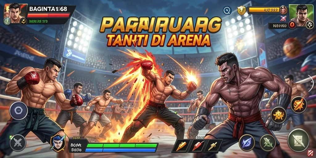 Tangkapan layar dari gameplay epik dalam BAGINTA168 yang menunjukkan pertarungan intens.