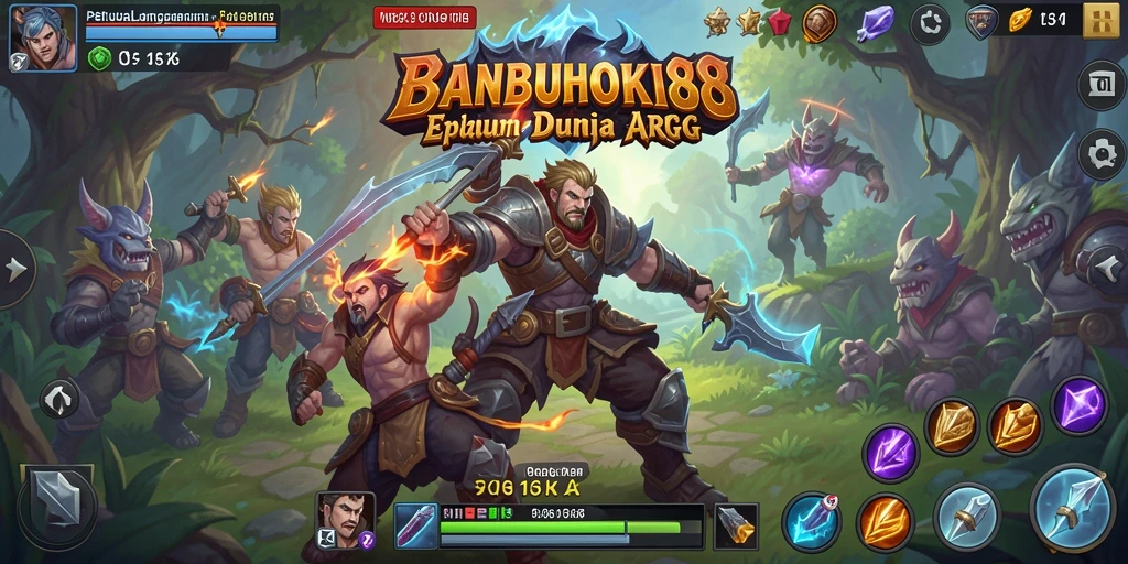 Screenshot game ARPG menunjukkan aksi pertarungan mendebarkan di BANBUHOKI88.