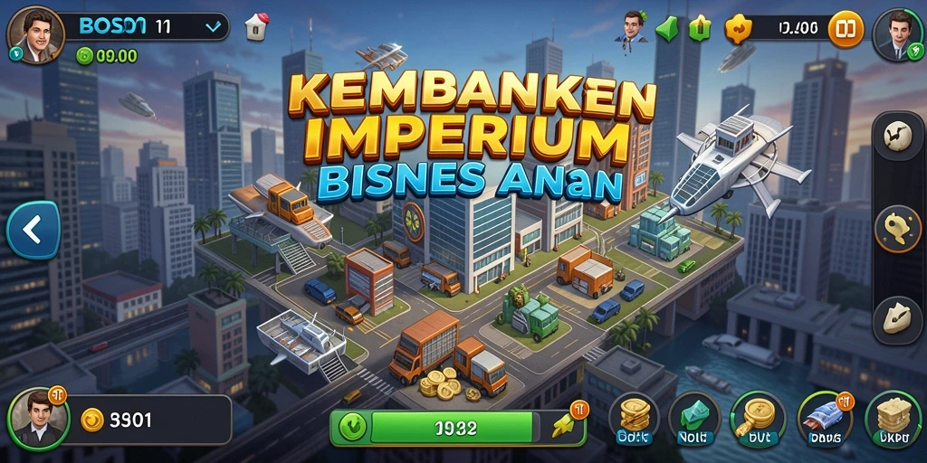 Tampilan gameplay menarik dengan strategi bisnis yang mendalam.