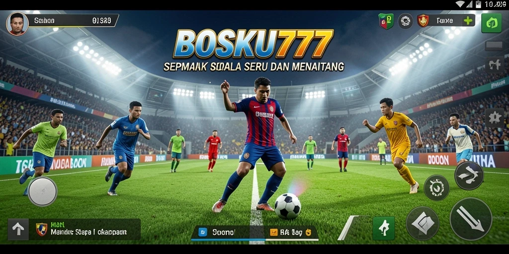 Tampilan gameplay seru dari game sepak bola BOSKU777.