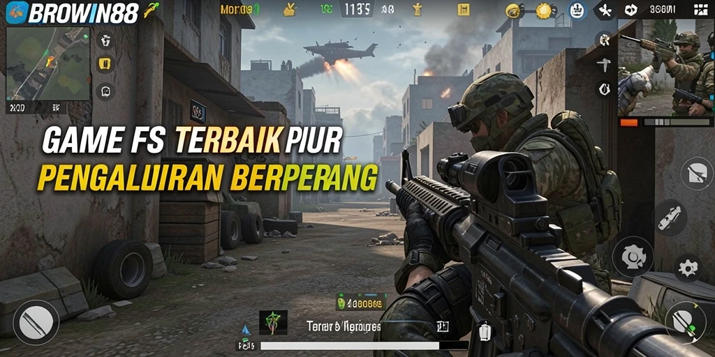 Screenshot <strong>BROWIN88</strong> menampilkan intensitas pertempuran dalam mode FPS.