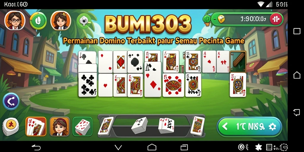 Tampilan gameplay menarik di BUMI303 dengan kartu Domino.