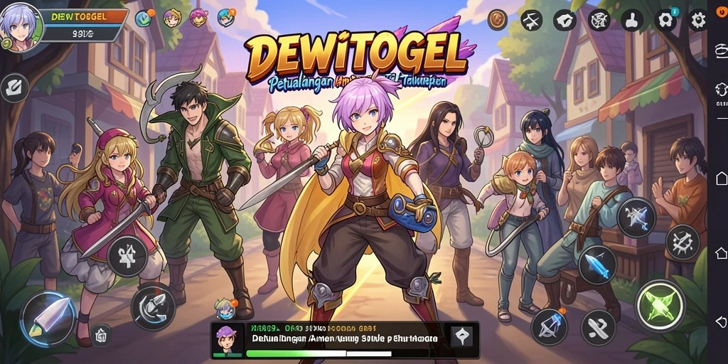 Tampilan seru gameplay DEWITOGEL dengan karakter Anime beraksi.