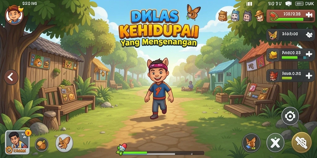 Tangkapan layar utama DKK menampilkan gameplay menarik.
