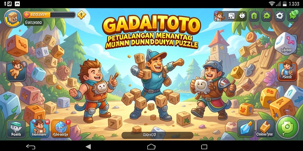 Gameplay menantang dalam GADAITOTO dengan berbagai puzzle seru.