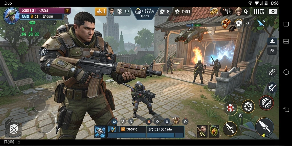 Screenshot gameplay ID66 menampilkan strategi pertempuran yang intens.
