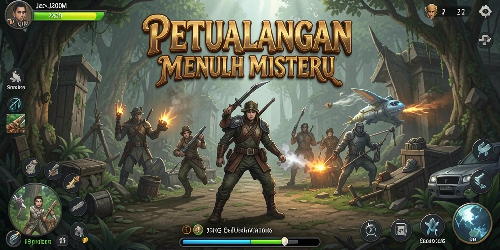 Tampilan dinamis dan menarik dari gameplay J200M yang penuh petualangan.