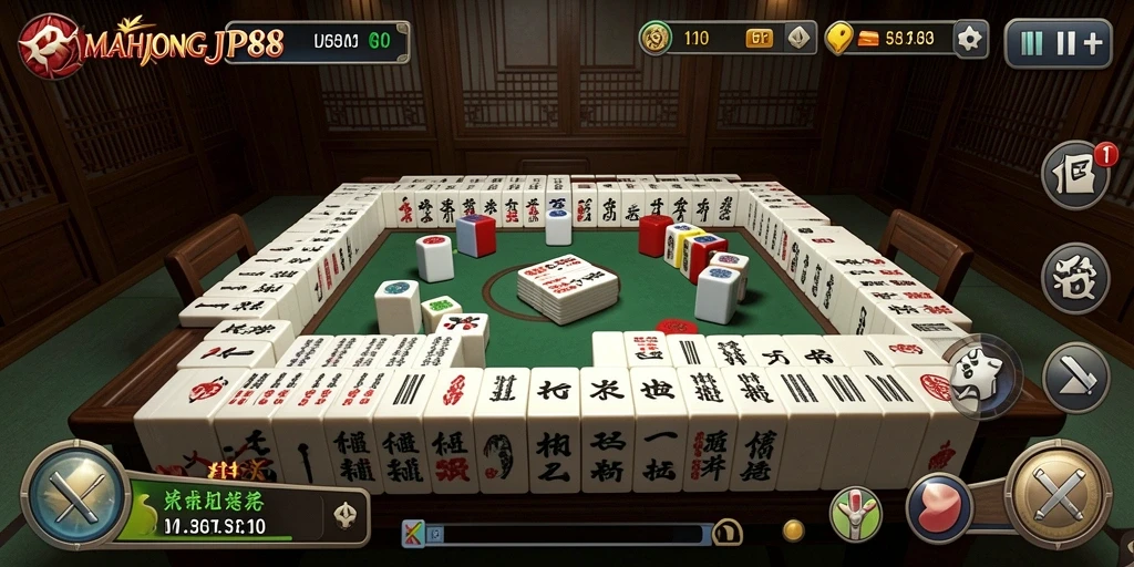 Tampilan utama gameplay <strong>MAHJONGJP88</strong> menghadirkan suasana kompetitif dan menyenangkan.