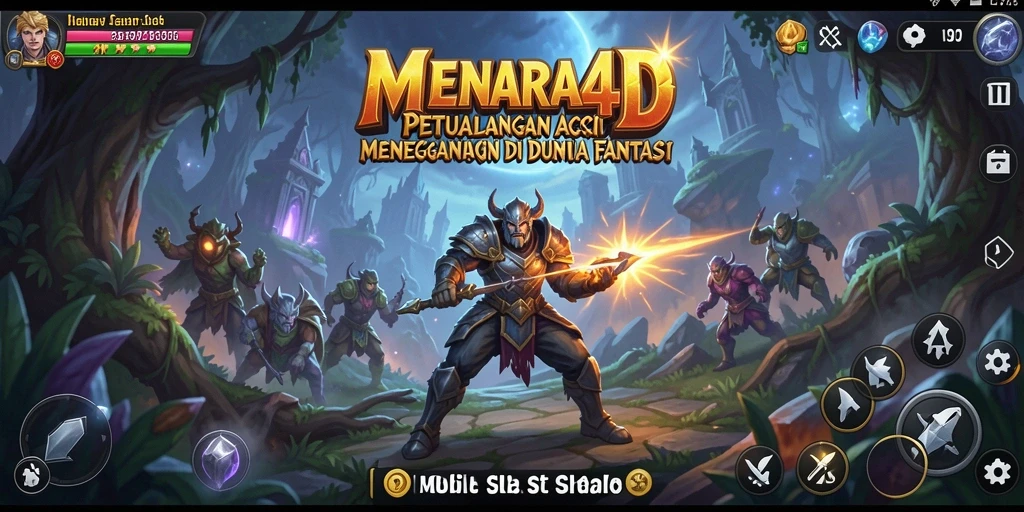 Screenshot MENARA4D menampilkan aksi epik dengan grafis yang memukau.