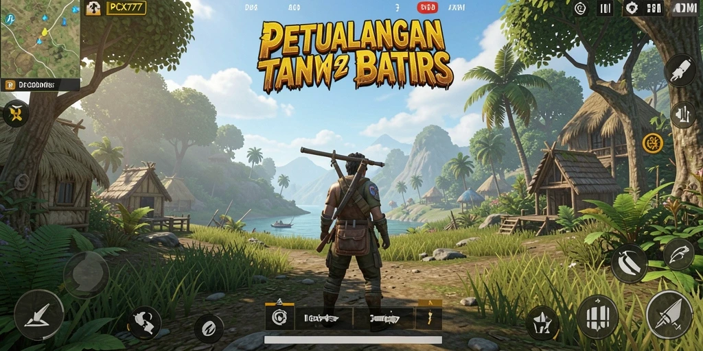 Gameplay PCX777 menampilkan pemandangan indah dalam dunia terbuka.