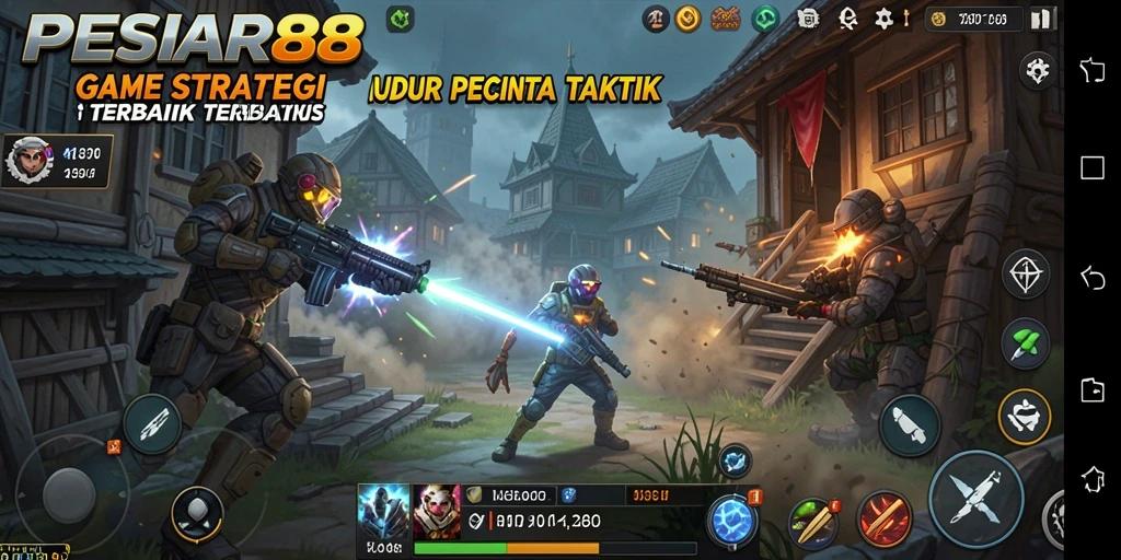 Screenshot utama PESIAR88 menampilkan aksi taktik yang mendebarkan.