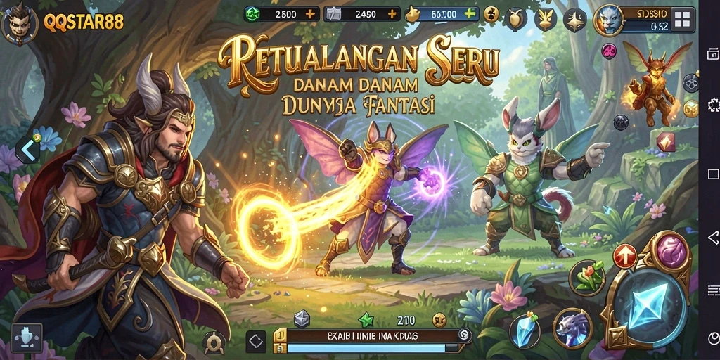 Tampilan gameplay QQSTAR88 dengan grafis dan karakter yang memukau.