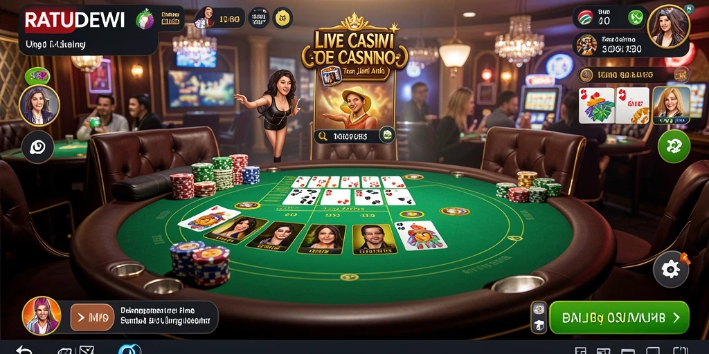 Gameplay Live Casino yang mendebarkan di RATUDEWI.