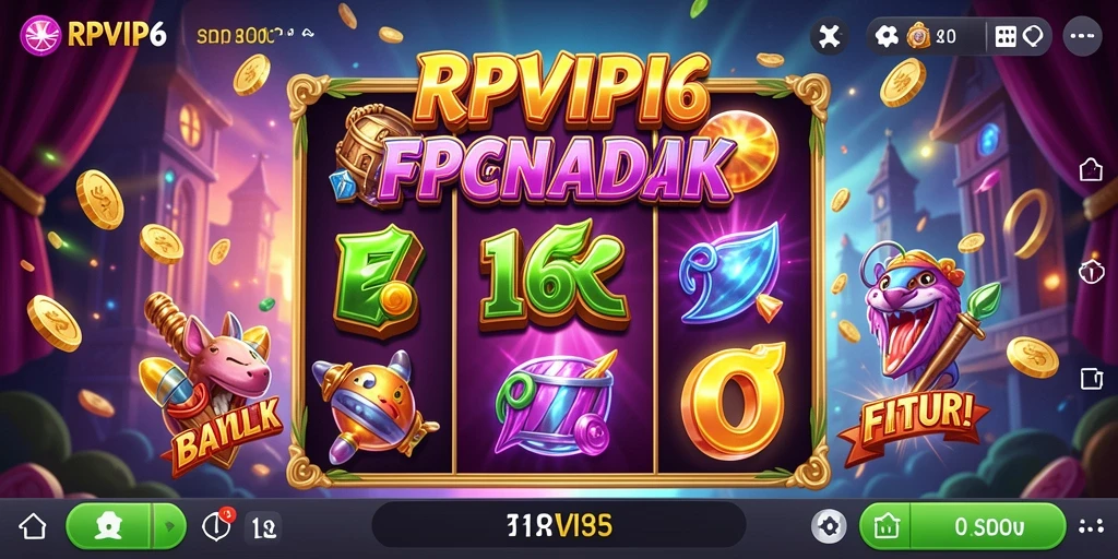 Screenshot gameplay RPVIP6 menampilkan berbagai mesin slot yang menarik.
