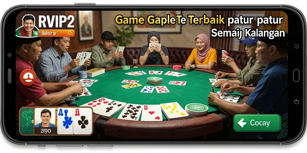 Tampilan gameplay menarik dari RVIP2 yang penuh tantangan Gaple.