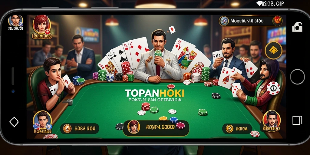 Screenshot gameplay seru dari aplikasi Poker TOPANHOKI.