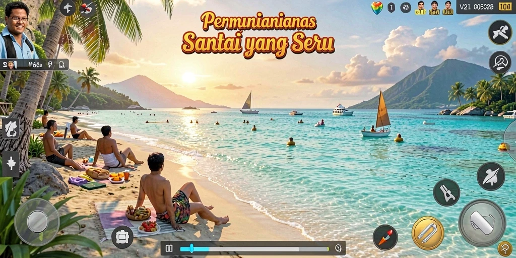 Tampilan gameplay V21 yang menarik dan menyenangkan saat dimainkan.